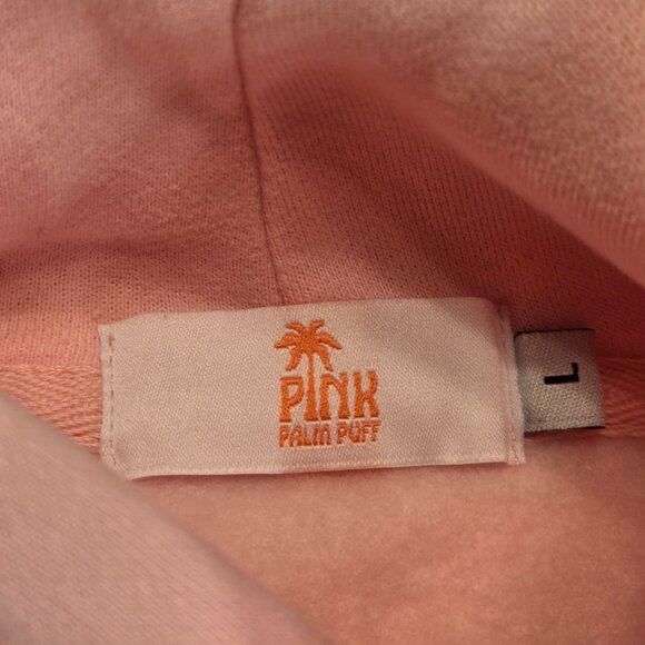 Pink Palm Puff Hoodie "To Live For the Hope of it All" in Pink - Size L - BNWT - Picture 5 of 10